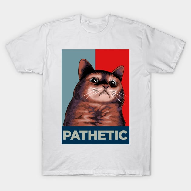 pathetic cat meme T-Shirt by milatees